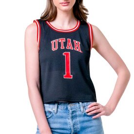 Established Co Women's Cropped #1 Basketball Jersey Black