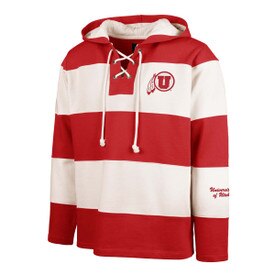 '47 Brand Fair Catch Laced Striped Hoodie