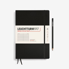 Leuchtturm B5 Hardcover Ruled Notebook Black