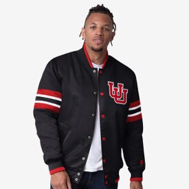 Starter Scout Satin Varsity Jacket Black