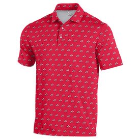 Under Armour Athletic Logo Gameday Armourfuse Polo Red