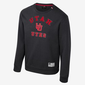 Colosseum Black Fleece Utah Crewneck