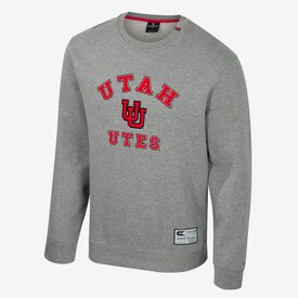 Colosseum Gray Fleece Utah Crewneck