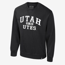 Colosseum Black Utah Utes Matrix Fleece Crew