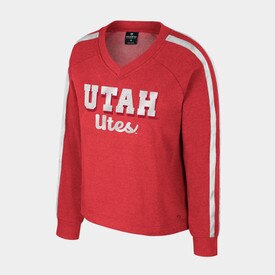 Youth Colosseum Silver Foil V-Neck Utah Sweatshirt