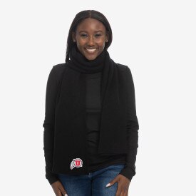 ZooZatz Athletic Logo Knit Scarf Black