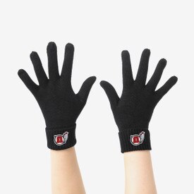 Zoozatz Women's Black Athletic Logo Gloves