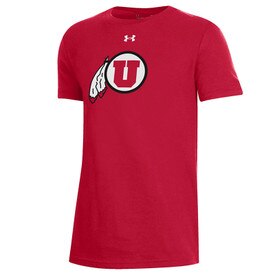 Under Armour Youth Athletic Logo Red Tee