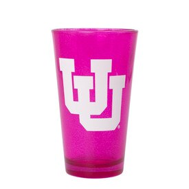 Interlocking U Pink Pint Glass