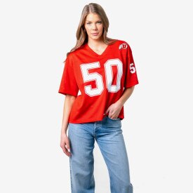 Established & Co. Women's Red Boyfriend Jersey