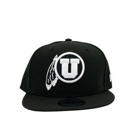 New Era 9Fifty Athletic Logo Snapback Hat Black