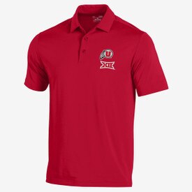 Under Armour Athletic Logo Big 12 Red Polo
