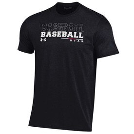 Under Armour Utah Baseball Black Tee
