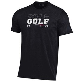 Under Armour Utah Golf Black Tee