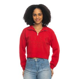 ZooZatz Women's Cropped Quarter Zip Sweatshirt