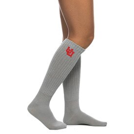 ZooZatz Women's Gray Slouchy Sock