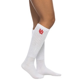 ZooZatz Women's White Slouchy Sock