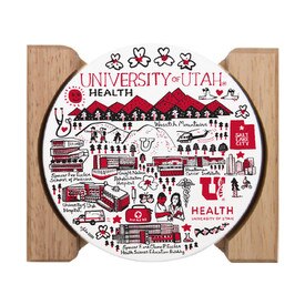 Julia Gash U of U Health Stone Coasters 4 Pack