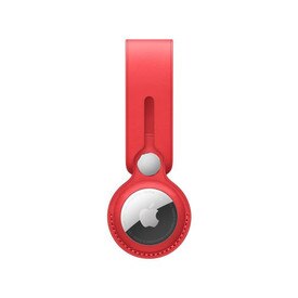 Apple Airtag Leather Loop - Red