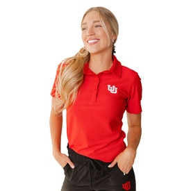 Albion Women's Interlocking U Red Polo