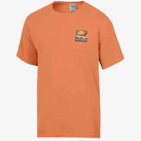 Comfort Wash Orange Utah Utes Short Sleeve Tee