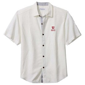 Tommy Bahama U of U Health Sport Coconut Point Palm Vista Camp Shirt