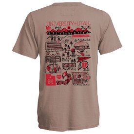 Julia Gash University of Utah Landmark Tee Walnut