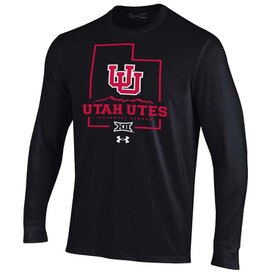 Under Armour Utah Utes 2024 Fan Favorite Long Sleeve Tee Black
