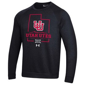 Under Armour Utah Utes 2024 Fan Favorite Rival Fleece Crewneck Black