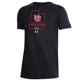 Under Armour Youth Black Fan Favorite Performance Cotton Short Sleeve Tee