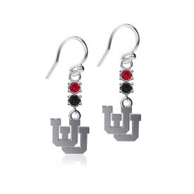 Dayna Designs Interlocking U Crystal Dangle Earrings