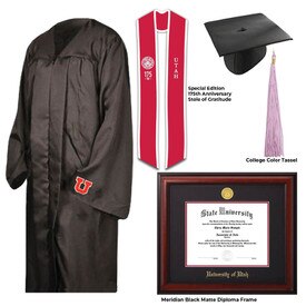 Bachelor's Crimson Black Graduation Package