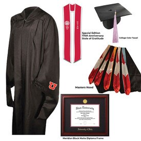 Master's Crimson Black Graduation Package