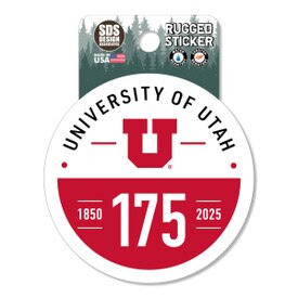 SDS Design University of Utah 175 Anniversary Black U Logo Sticker