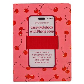 Fresh-Picked Cherries Casey Notebook with Phone Loop