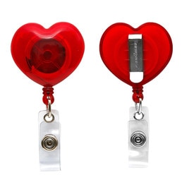 Heart-Shaped Retractable ID Reel